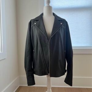 The Kooples Mens Black Leather Jacket